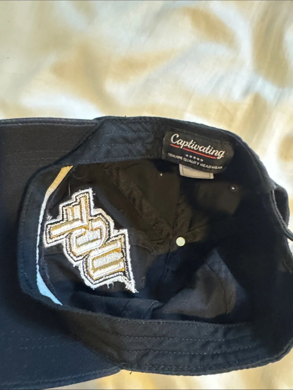 Black & Gold Embroidered Baseball Cap - UCF Knights Logo